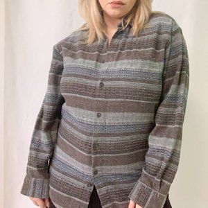 Guy Laroche Vintage Striped Long Sleeve Button Up (M)